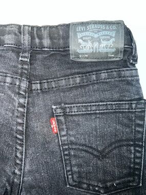 Levi's Slim Straight Jeans in Washed Black size 7-8